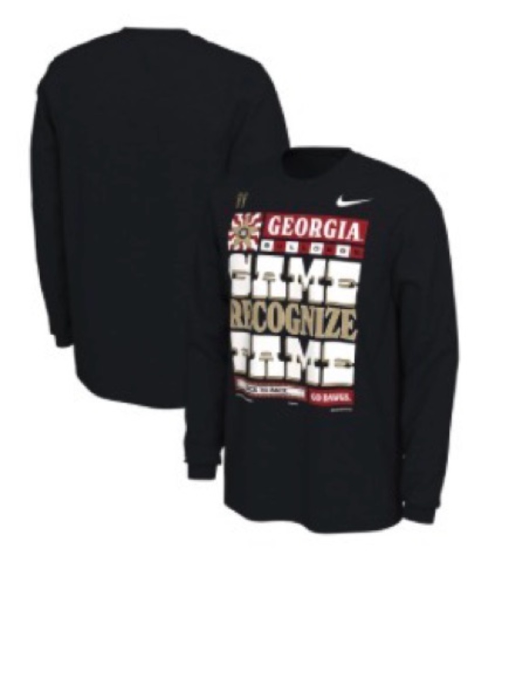 Nike Georgia 'Game Recognize Game' Long Sleeve Shirt 2022 National Champion